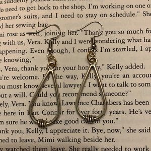 Handmade earrings from discarded jewelry bits